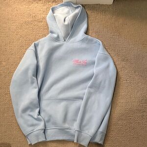 Blue white fox hoodie